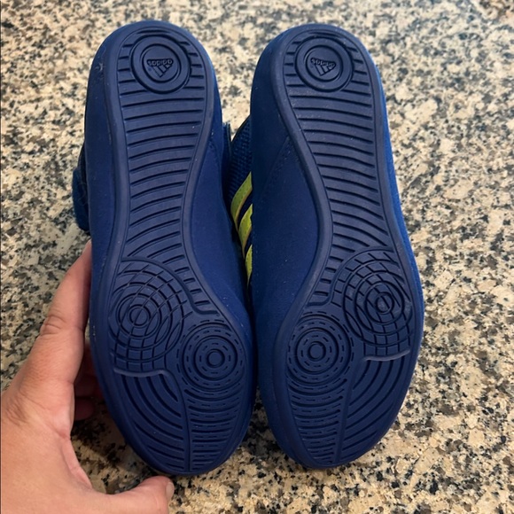 Adidas Kids Navy and Neon Wrestling Sneakers - Picture 3 of 5